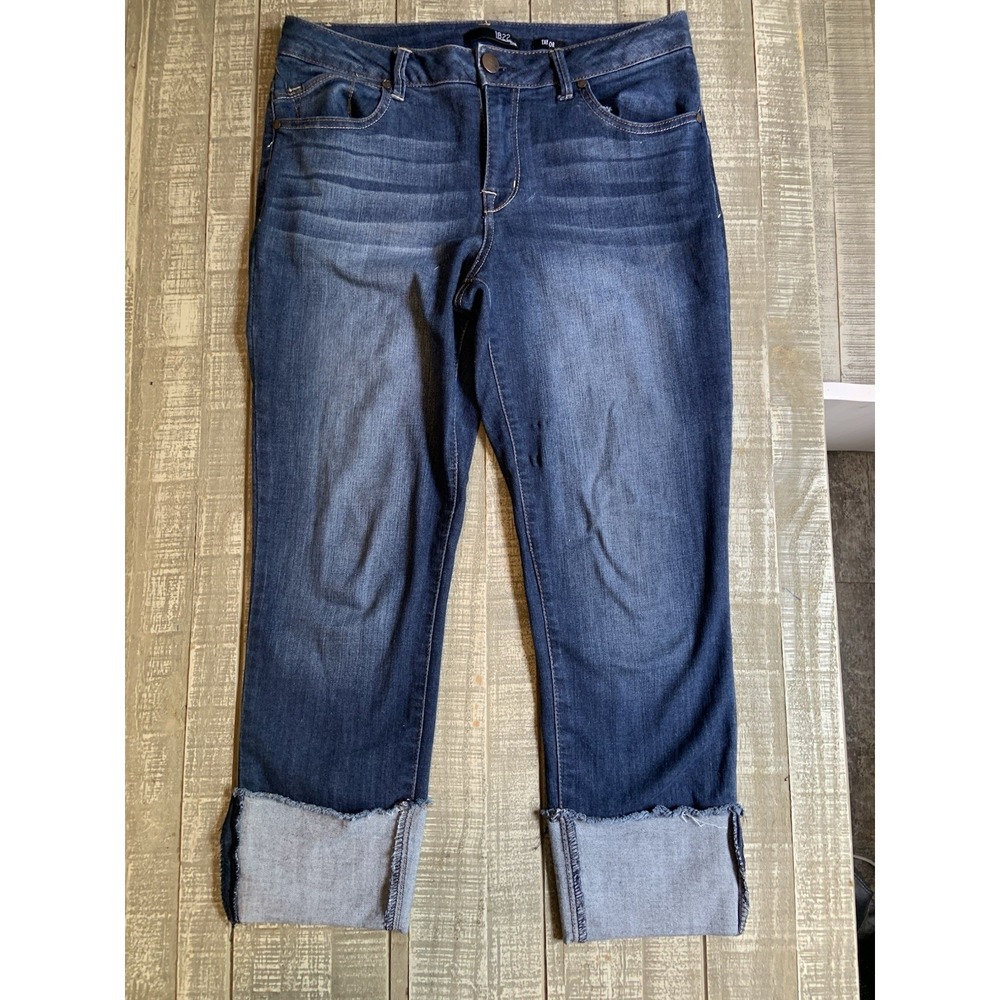 1822 Denim Taylor Women's Size 10 Jeans Dark Wash Mid Rise Stretch Cropped